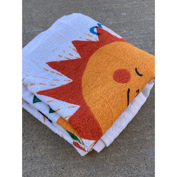 Vintage 70s B&D Groovy Hippie Beach Towel Wall Hanging "Love Is" 100% Cotton Sun - Picture 10 of 10